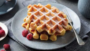 waffles on plate image